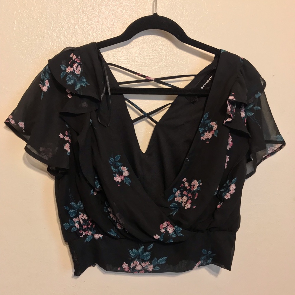 Backless floral top
